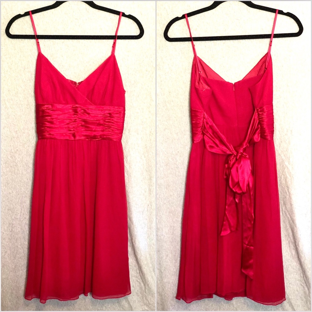 NWT Maggy London red silk cocktail dress